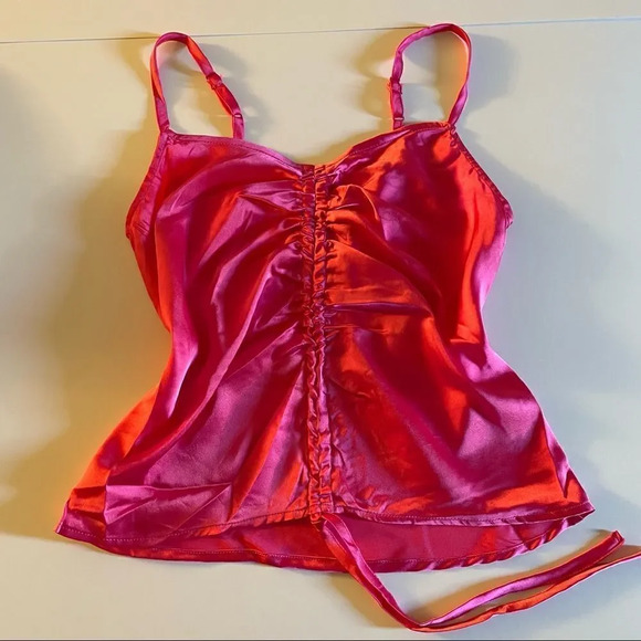 Japna satinlike pink ruched blouse - Picture 1 of 9
